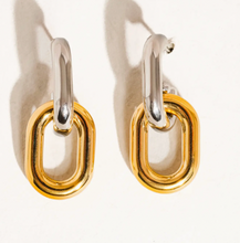 Load image into Gallery viewer, Flanerie Jaxon 18K Non-Tarnish Double Chain Earring