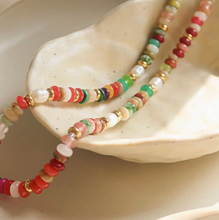 Load image into Gallery viewer, Flanerie Sunny Non-Tarnish Boho Color Beaded Necklace