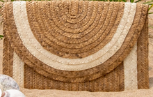 Load image into Gallery viewer, The Winding Road Straw Clutch - Natural with Ivory Trim
