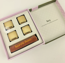 Load image into Gallery viewer, Here's How The Ruby Cubes in Gold Cocktail Chillers - Set of 4