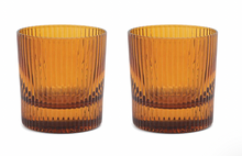 Load image into Gallery viewer, Here's How The Scout Lowball Glass - Amber, Set of 2