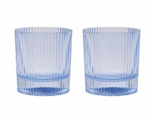 Load image into Gallery viewer, Here's How The Scout Lowball Glass - Blue, Set of 2