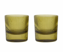 Load image into Gallery viewer, Here's How The Scout Lowball Glass - Olive, Set of 2