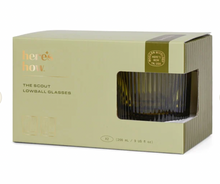 Load image into Gallery viewer, Here's How The Scout Lowball Glass - Olive, Set of 2