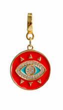 Load image into Gallery viewer, Goldfine Pave Evil Eye Pendant
