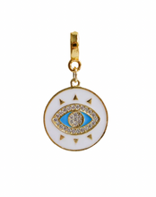 Load image into Gallery viewer, Goldfine Pave Evil Eye Pendant