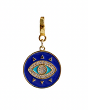 Load image into Gallery viewer, Goldfine Pave Evil Eye Pendant