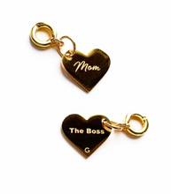 Load image into Gallery viewer, Goldfine Custom Mom Heart Charm