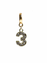 Load image into Gallery viewer, Goldfine Number Lock Charms