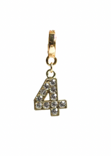 Load image into Gallery viewer, Goldfine Number Lock Charms