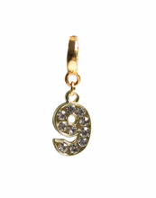 Load image into Gallery viewer, Goldfine Number Lock Charms