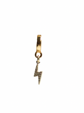 Load image into Gallery viewer, Goldfine Mini Lightning Bolt Lock Charm
