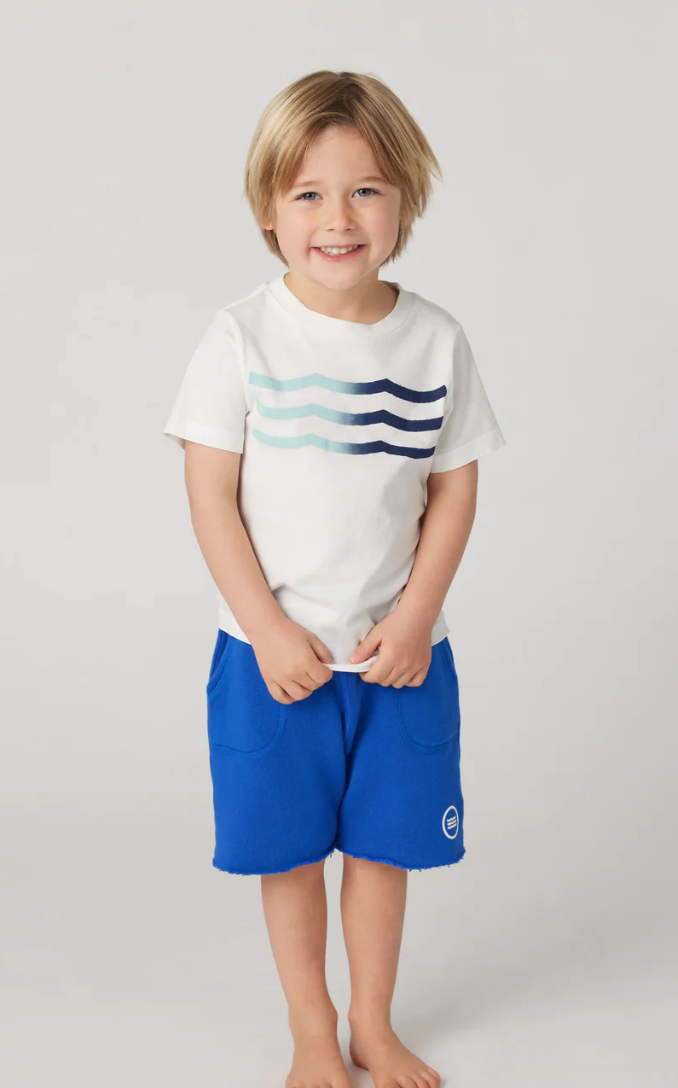 Sol Angeles Kids Ombre Waves Crew - White