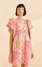 Load image into Gallery viewer, Farm Rio Pink Mixed Lobsters Organic Cotton Mini Dress - FINAL SALE