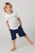 Load image into Gallery viewer, Sol Angeles Kids Born in USA Crew in White - FINAL SALE