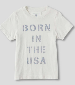 Sol Angeles Kids Born in USA Crew in White - FINAL SALE