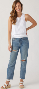 Sol Angeles Riviera Terry Blouson Tank in White