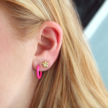 Load image into Gallery viewer, Kris Nations Petite Palette Hoop Earrings in Green