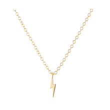 Load image into Gallery viewer, Kris Nations Lightning Bolt Charm Necklace in Gold