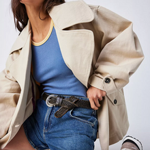 Load image into Gallery viewer, Free People Highlands Solid Peacoat in Tea