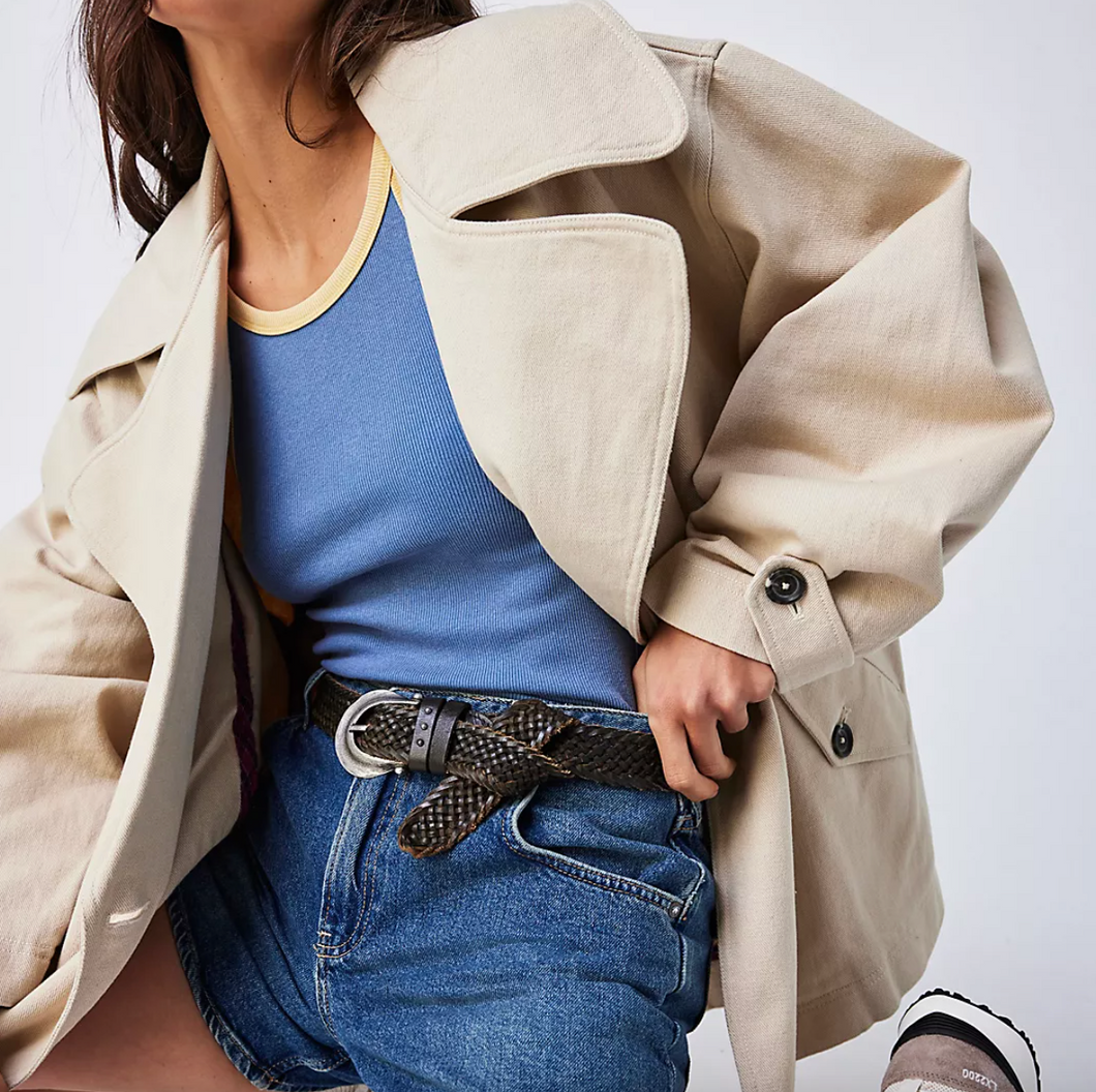 Free People Highlands Solid Peacoat in Tea