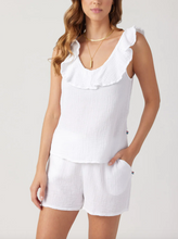 Load image into Gallery viewer, Sol Angeles Crepe Flounce Short in White