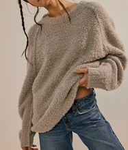 Load image into Gallery viewer, Free People Teddy Sweater Tunic in Silver Clouds - FINAL SALE
