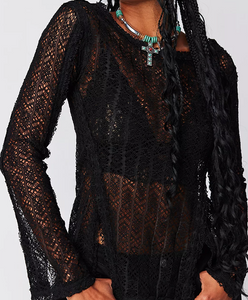 Free People On The Road Twisted Tee in Black - FINAL SALE