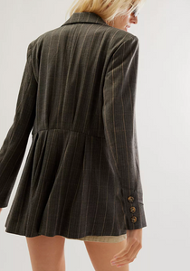 Free People Charlotte Blazer in Charcoal
