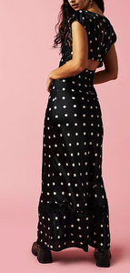 Free People Butterfly Babe Maxi Dress in Black/White