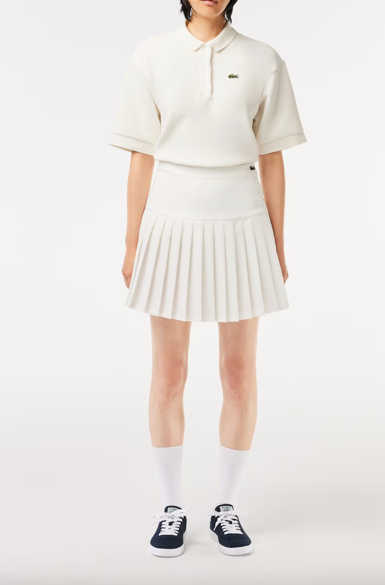 スカート LACOSTE Woman Skirt White JF1402 70V Ultra Dry Tennis Heritage Stretch Skirt - Women's dresses