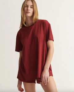 Skin Courtney PJ Set in Deep Red