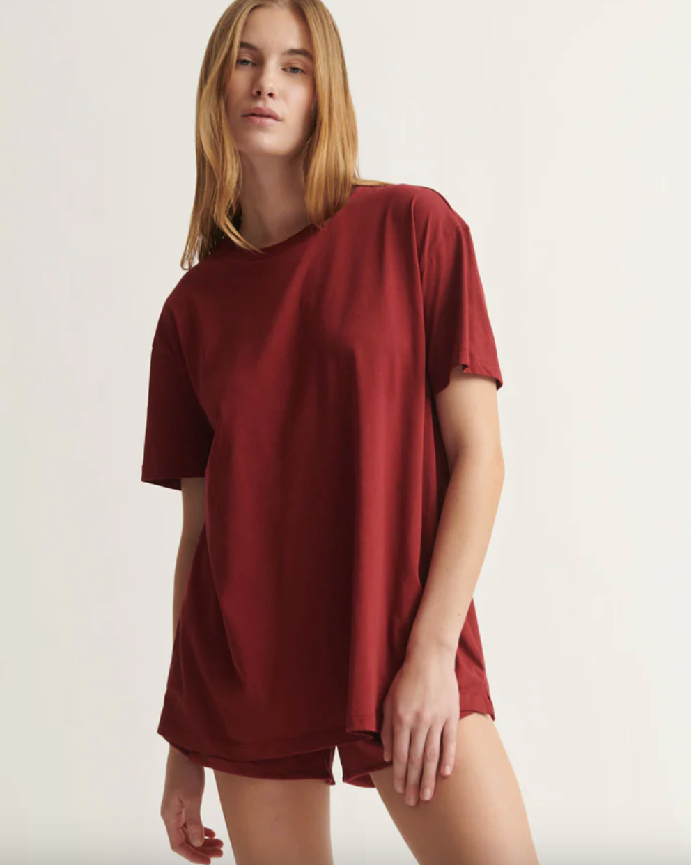 Skin Courtney PJ Set in Deep Red