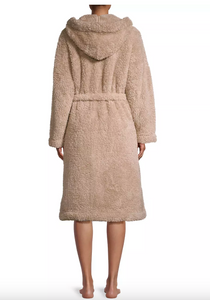 Skin Wyleen Fuzzy Robe in Nutmeg