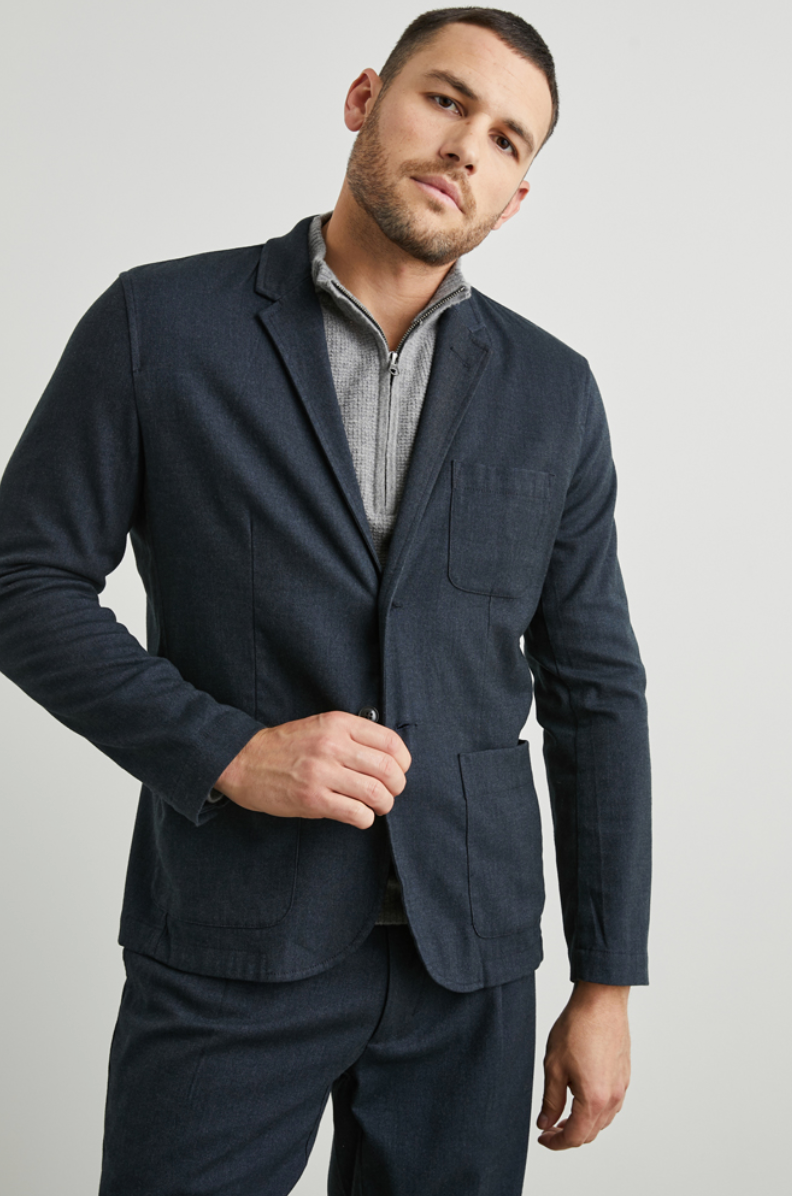 Rails Idris Blazer in Dark Navy Melange