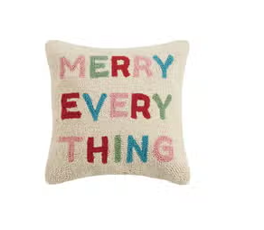 Peking Handicraft Merry Everything Hook Pillow