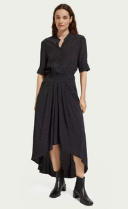 Scotch & Soda Midi Shirt Dress w/Assymetrical Skirt
