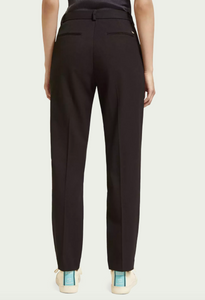 Scotch and Soda Lowry Mid-rise Slim Fit Trousers in Black