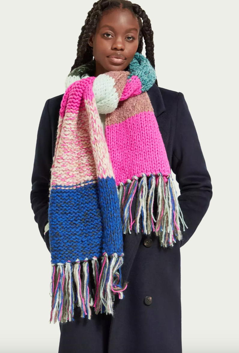 Scotch and Soda Hand-Knit Fringe Scarf
