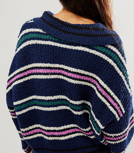 Free People Kennedy Pullover in Midnight