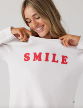 Load image into Gallery viewer, Sol Angeles Smile Crop Pullover in Ecru