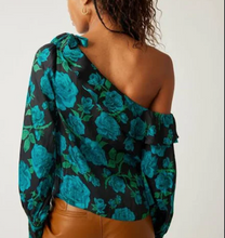 Load image into Gallery viewer, Free People These Nights Blouse in Teal - FINAL SALE