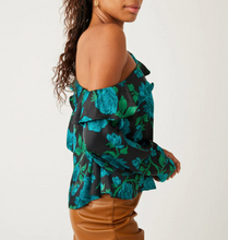 Load image into Gallery viewer, Free People These Nights Blouse in Teal - FINAL SALE