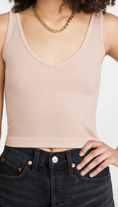 Free People Solid Rib Brami in Almond - FINAL SALE