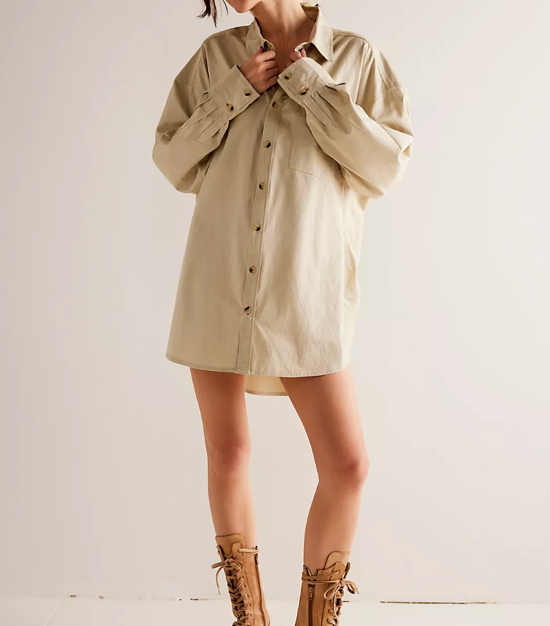 Free People Freddie Shirt in Castle Wall - FINAL SALE