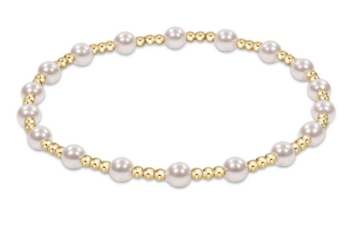 enewton Classic Sincerity Pattern 4MM Bead Bracelet - Pearl