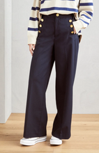 Load image into Gallery viewer, Scotch &amp; Soda Hana Nautical Wide Leg Pant in Navy