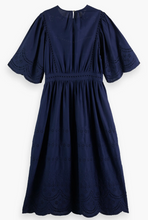 Load image into Gallery viewer, Scotch &amp; Soda Broderie Anglaise A-line Dress in Navy Blue