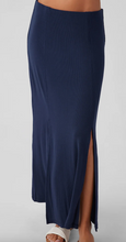 Load image into Gallery viewer, Sol Angeles Rib Slit Skirt in Indigo