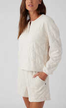 Load image into Gallery viewer, Sol Angeles Quilted L/S Henley in Ecru